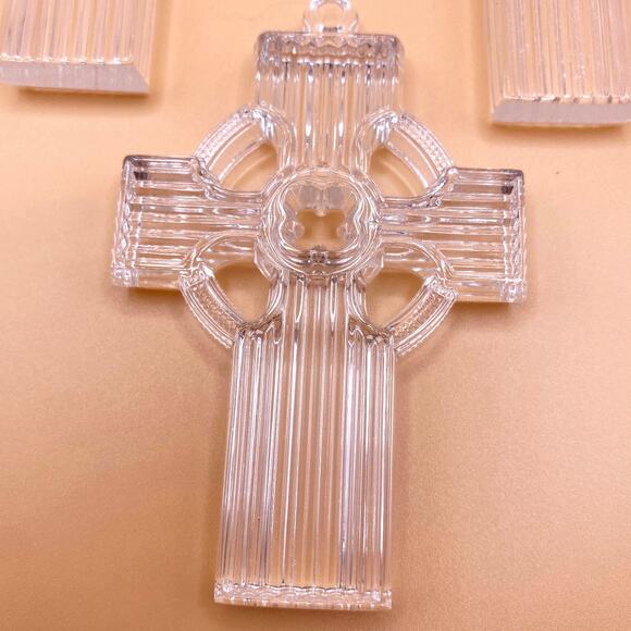 Vintage Waterford Marquis Crystal Cross Christmas Ornaments Set of 3 - Picture 8 of 8